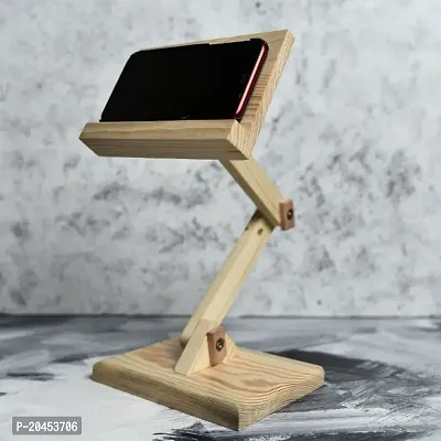 Tabletop Handmade Wooden Mobile Stand-thumb0