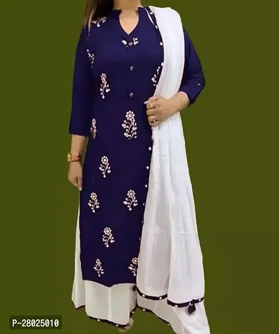 Classic Kurta, Bottom and Dupatta Set for Women