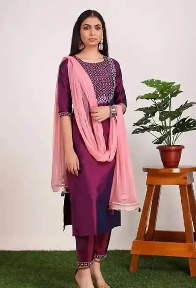 Stylish Women Kurta, bottom with Dupatta