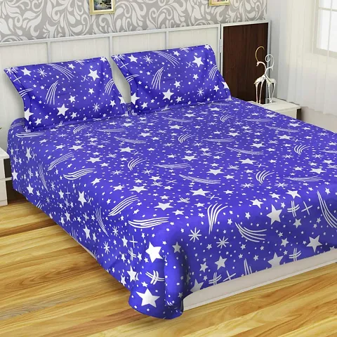 ADEGIA? Prime Collection Microfiber Lite Weight 154 TC Double Size (90 X 90) Bedsheet with 2 Free Maching Pillow Covers Color