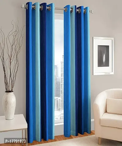 La elite Semi Transparent Window Curtains Pack of 2 Pcs Each Width 4 Feet Length 5 Feet-thumb0