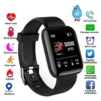 Takenid116 Plus Smart Bracelet Fitness Tracker Color Screen Smartwatch Heart Rate Blood Pressure Pedometer Sleep Monitor Black-thumb1