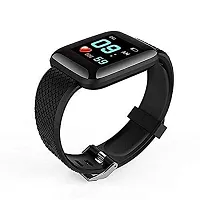 Id116 Plus Bluetooth Smart Fitness Band Watch With Heart Rate Activity Tracker Waterproof Body Step And Calorie Counter Blood Pressure 12 Activity Tracker For Men Women-thumb2