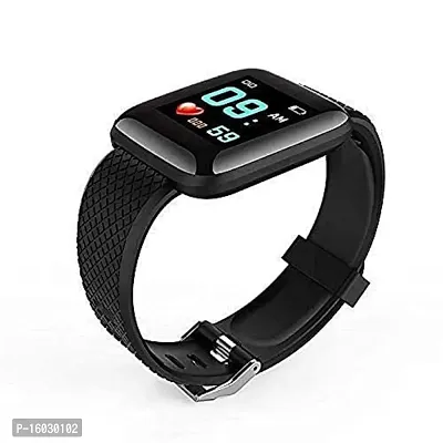 ID116 Plus Bluetooth Smart Fitness Band Watch with Heart Rate Activity Tracker Waterproof Body, Step and Calorie Counter, Blood Pressure,(12),Activity Tracker for Men/Women-thumb0