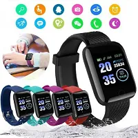 ID116 Plus Bluetooth Smart Fitness Band Watch with Heart Rate Activity Tracker Waterproof Body, Step and Calorie Counter, Blood Pressure,(12),Activity Tracker for Men/Women-thumb1