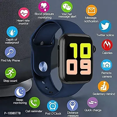 Taken Waterproof Smart Watch T500 1 44 Full Touch Smartwatch With Heart Rate Blood Pressure Tracking Exercise For All Black