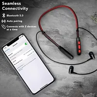 RM-108 Wireless Earphones Headphones for 108 Dual SIM Original Sports Bluetooth Wireless Earphone with Deep Bass and Neckband Hands-Free Calling inbuilt Mic Headphones with Long Battery Life and Flexi-thumb2