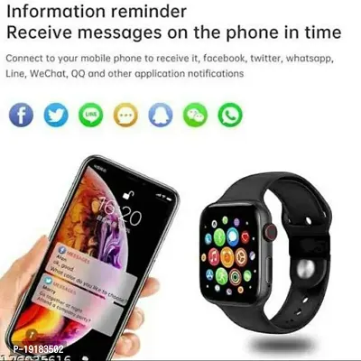 Full Touch Screen T500 Bluetooth Smart Watch With Body Temperature Blood Pressure Heart Rate With All 3g4g5g Android Ios Smartphones For Men Women Black Of Quality-thumb3