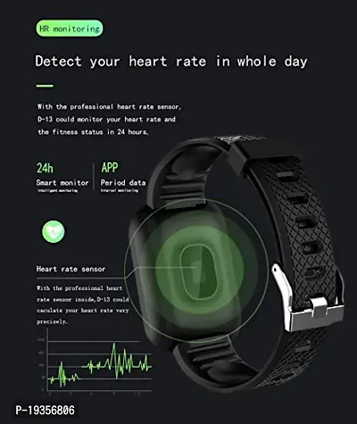 MID116 Fitness Smart Band Activity Tracker Smartwatch with Sleep Monitor, Step Tracking, Heart Rate Sensor for Men, Women, Kids (Black)-thumb3