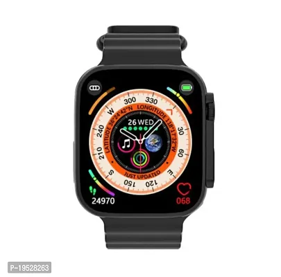 S8 Ultra Smart Watch with Zigzag Wrist Band (1.44 MM Display) (Black)