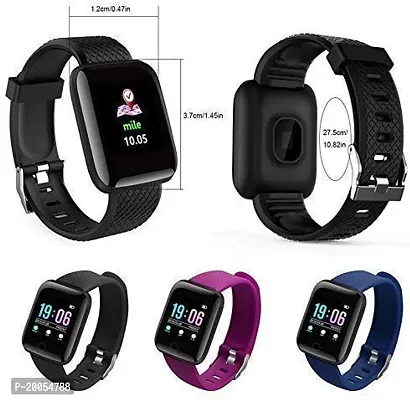 Bluetooth Smart Watch For Boys Android Ios Devices Touchscreen Fitness Tracker For Men Women Kids Activity With Step Counting Waterproof Black Pack Of 1-thumb0