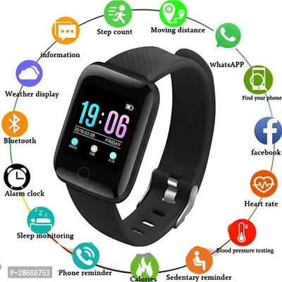 Mi Smart watch New Launch Smart Watches ID116 Bluetooth Smartwatch Wireless Fitness Band for Boys, Girls, Men, Women  Kids | Sports Gym Watch for All Smart Phones I Heart Rate and spo2 Monitor - (Bla-thumb3