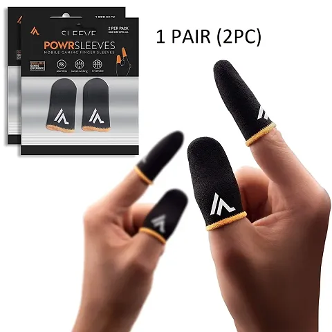 Games Finger Sleeves Pack of 2 Boxes/ 4 Pieces for Mobile Gaming with Super Conductive Fiber Fabric, Anti-Sweat and Breathable, for PUBG, Garena Free Fire, COD Mobile, Asphalt etc