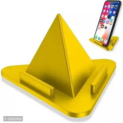 Taken Portable Three-Sided Triangle Desktop Stand Mobile Paradise Universal Phone Pyramid Shape Holder Desktop Stand (Multi Color) Mobile Holder-thumb0