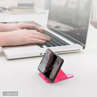 Taken Portable Three-Sided Triangle Desktop Stand Mobile Paradise Universal Phone Pyramid Shape Holder Desktop Stand (Multi Color) Mobile Holder-thumb3