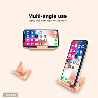 Taken Portable Three-Sided Triangle Desktop Stand Mobile Paradise Universal Phone Pyramid Shape Holder Desktop Stand (Multi Color) Mobile Holder-thumb2