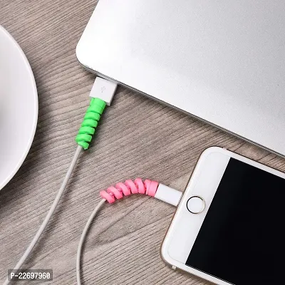 Taken Spiral Charger Cable Protector Data Cable Saver Charging Cord Protective Cable Cover 4 PC's-thumb3