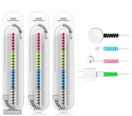 Taken Spiral Charger Cable Protector Data Cable Saver Charging Cord Protective Cable Cover Headphone MacBook Laptop Earphone Cell Phone Set of 3 (Cable Protector (12 Units))