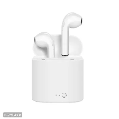 Latest  i7S TWS Twins Wireless Ear buds Bluetooth Headset  (White, In the Ear)-thumb0