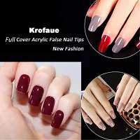 Scheibe Boxed 500 Pcs French Long Acrylic False Artificial Natural Colour Nail Art Tips-thumb2