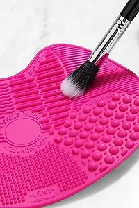 Scheibe Silicone Makeup Brush Cleaning Mat, Makeup Brush Cleaner, Cosmetic Spa Brush Cleaning Mat Portable Washing Tool Scrubber-thumb3