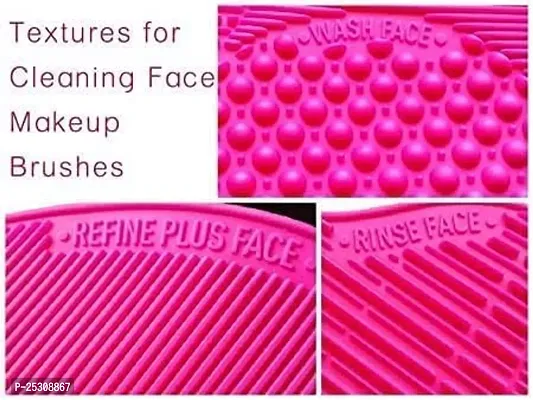 Scheibe Silicone Makeup Brush Cleaning Mat, Makeup Brush Cleaner, Cosmetic Spa Brush Cleaning Mat Portable Washing Tool Scrubber-thumb3