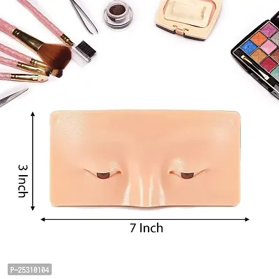 Scheibe Makeup Practice Face Board 3d Realistic Pad Makeup Mannequin Face Silicone Makeup Face Board for Eye Shadow, Eyeliner, Eyebrows, Eyelashes Practice Face Board For Makeup Artist Practice-thumb2