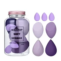 Makeup Sponge Set Beauty Blender with Egg Case, Soft Sponge For Liquid Foundation, Creams, and Powders Latex Free Wet and Dry Makeup (Multicolor 4 Big + 3 Mini -7 Pcs set)-thumb3