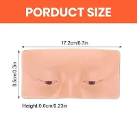 Scheibe Makeup Practice Face Board, Silicone Makeup Face - Practice Skin Board with Brush for Lash View Eyelids Training-thumb1