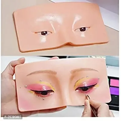 Makeup Practice Face Board, Silicone Makeup Face - Practice Skin Board: for Makeup Practice. Mask Skin Face Eye Makeup Practice for Beginner (SKIN Color, 1 Piece)-thumb4