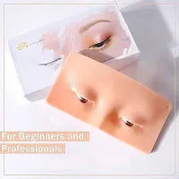 Scheibe Makeup Practice Face Board, Silicone Makeup Face - Practice Skin Board with Brush for Lash View Eyelids Training-thumb2