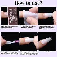 500 Pcs French Long Acrylic False Artificial Natural Colour Nail Art Tips-thumb1