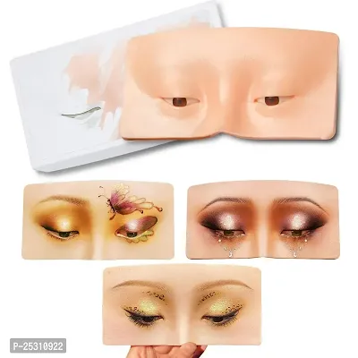 Scheibe Makeup Practice Face Board, Silicone Makeup Face - Practice Skin Board with Brush for Lash View Eyelids Training