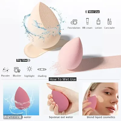 Beauty Blender 3 Pcs with Storage Box Professional Sponges Accessories Cosmetic Puff with Box Foundation Powder Sponge Dry  Wet Color May Vary from image-thumb2