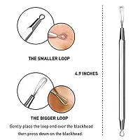 Scheibe Secrets Stainless Steel Anti-Slid Handle Blackhead Remover Tools Kit with Case, Pack of 5-thumb2