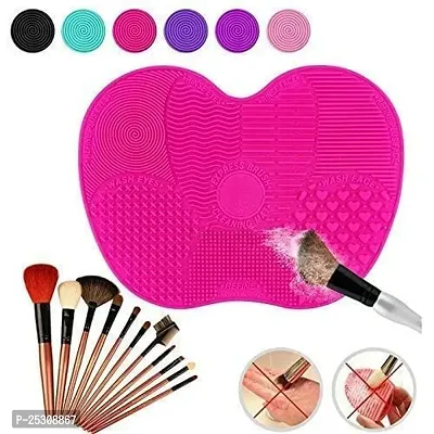 Scheibe Silicone Makeup Brush Cleaning Mat, Makeup Brush Cleaner, Cosmetic Spa Brush Cleaning Mat Portable Washing Tool Scrubber-thumb5