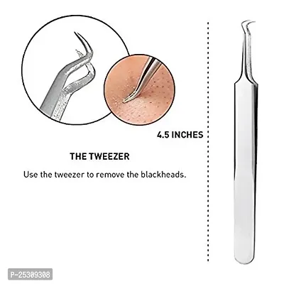 Scheibe Secrets Stainless Steel Anti-Slid Handle Blackhead Remover Tools Kit with Case, Pack of 5-thumb2