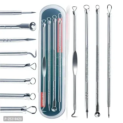 Scheibe Whitehead Popping |Blackhead Remover | Pimple Comedown Extractor Tool with Case Treatment for Blemish | Zit Removing for Nose Face Skin | Remover Tools Kit - Set of 4