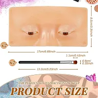 Scheibe Makeup Face Practice Board with 2PCS Eyeshadow Brush, Catcan Reusable Silicone Eyeshadow Practice Eyes Makeup Practice Board for Beginners or Professional Enthusiasts Makeup Artist-thumb2