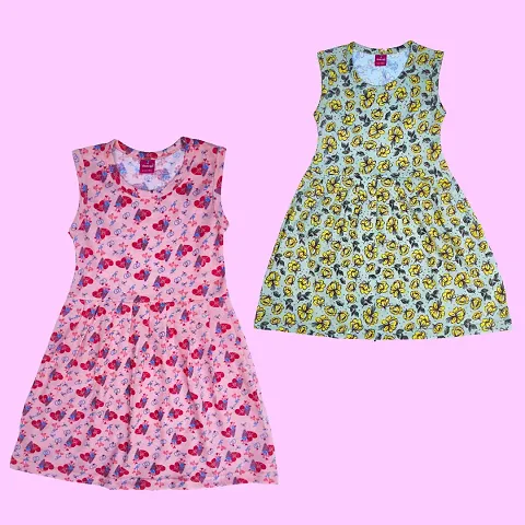 Stylish Frocks For Girls - Pack Of 2