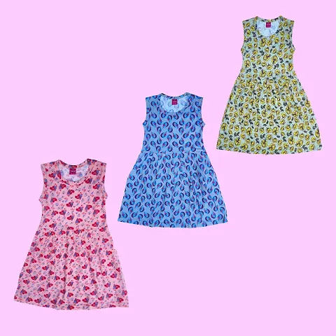 Girls Cotton Printed Frock