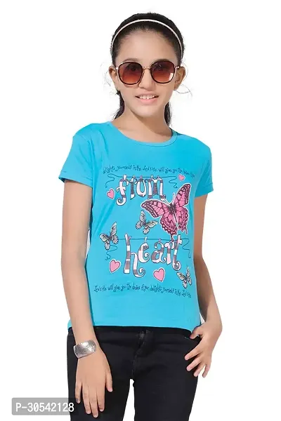 Girls Cotton Printed T-Shirt (Pack of 3 )-thumb4