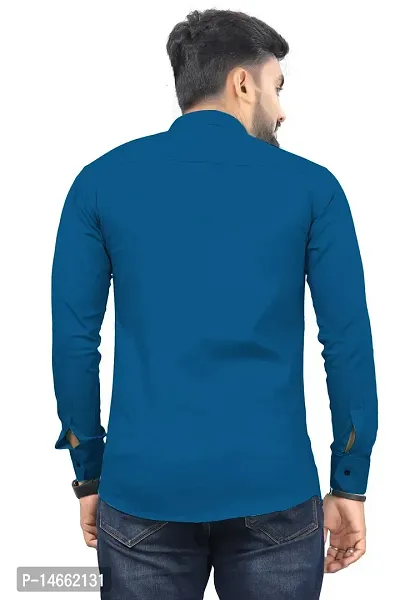 Trendy Stylish Cotton Spandex Long Sleeve Formal Shirt-thumb3