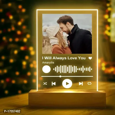 Custom Spotify Plaque Personalized Acrylic Song with Photo Album Cover Engraved Led Night Light with Picture Customized Gifts for Boyfriend Girlfriend-thumb0