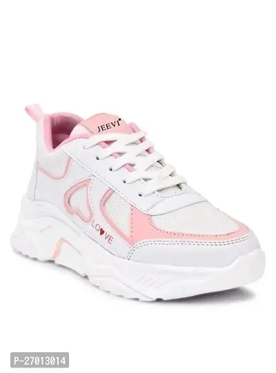 Elegant White Synthetic Casual Sneakers For Women-thumb0