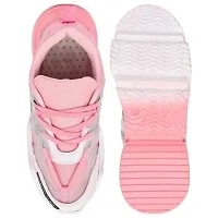 Elegant Pink Synthetic Casual Sneakers For Women-thumb1