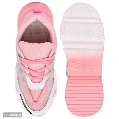 Elegant Pink Synthetic Casual Sneakers For Women-thumb2