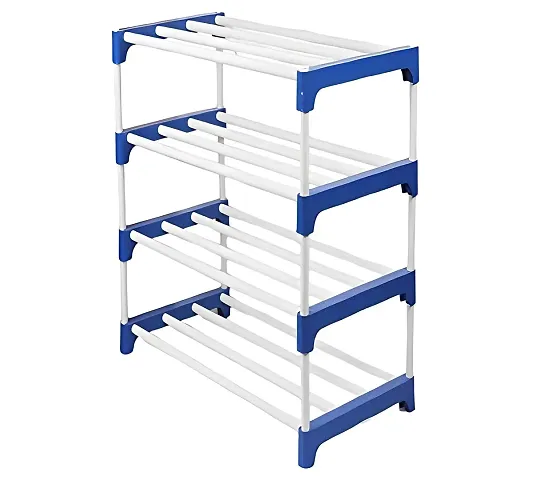DEMARK Metal Shoe Rack Stand for Home Multipurpose, Lightweight, Portable Storage Organizer for Home (Blue)