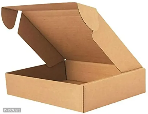 Brown E-Fluet Packing Flat Corrugated Boxes 7.25X6X1.75 Inch 3 Ply 25 Boxes-thumb0