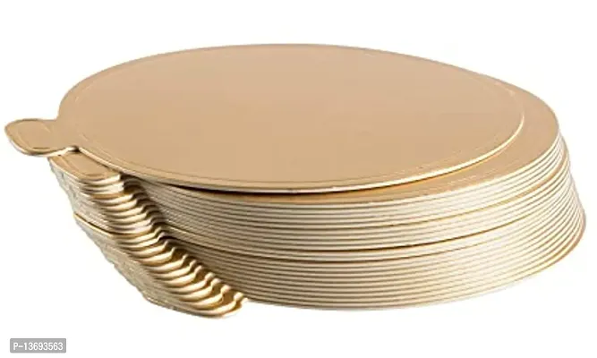 Round Cardboard Cake Circle Base, 10 Inches Diameter, Gold - 15 Pieces